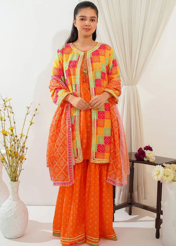 Ochre Pret Printed Swiss Lawn 3 Piece Suit CORF-08