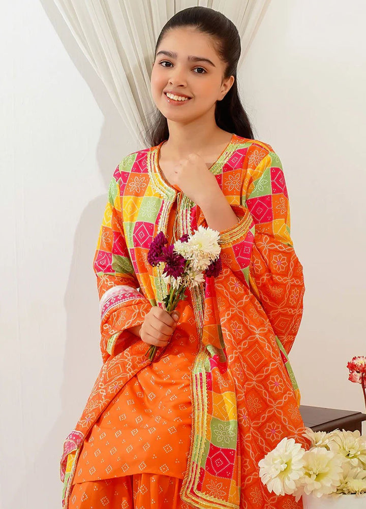 Ochre Pret Printed Swiss Lawn 3 Piece Suit CORF-08