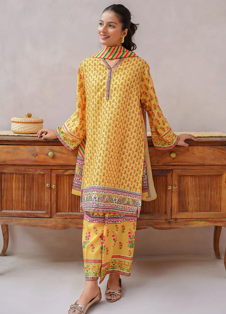Ochre Pret Printed Swiss Lawn 3 Piece Suit CORF-11