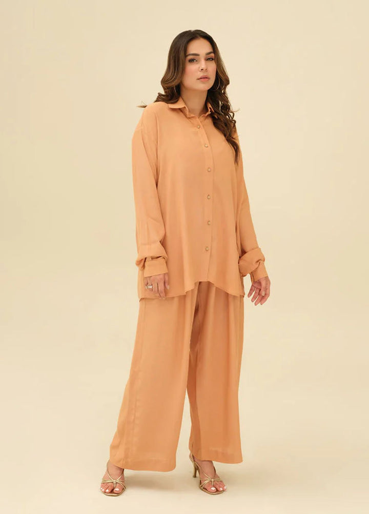 Old Money by Apricocia Pret Solid Cotton 2 Piece Suit Mocha Muse