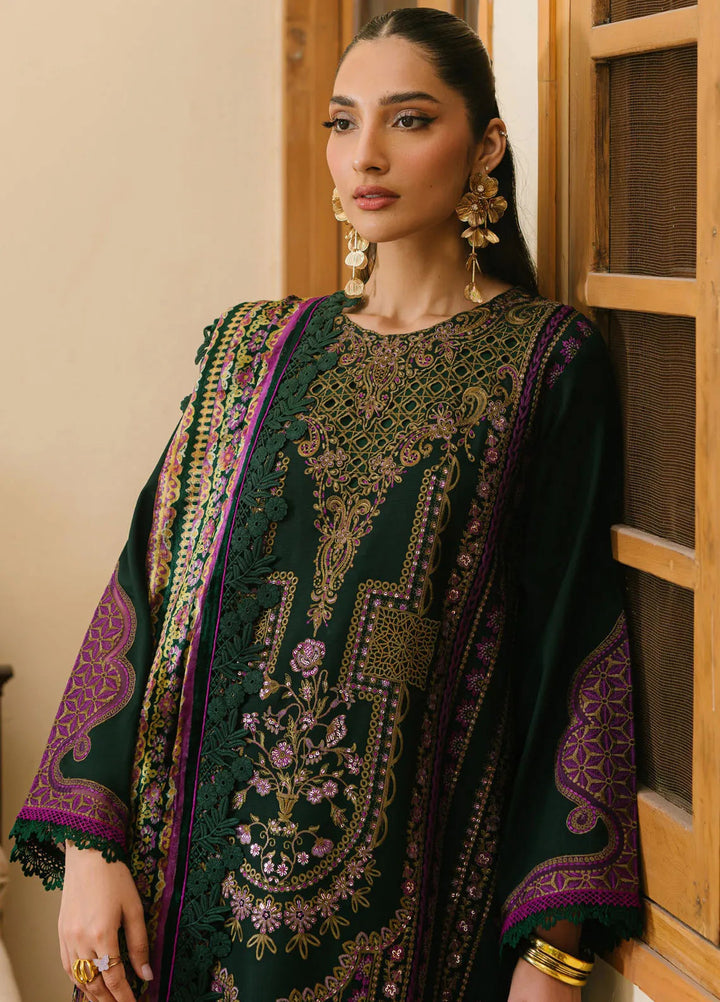 Olivia by Bin Ilyas Embroidered Kotrai Suit Unstitched 3 Piece BI24O 521 A - Winter Collection