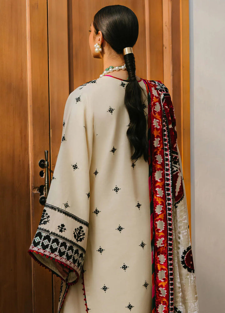 Olivia by Bin Ilyas Embroidered Kotrai Suit Unstitched 3 Piece BI24O 524 A - Winter Collection