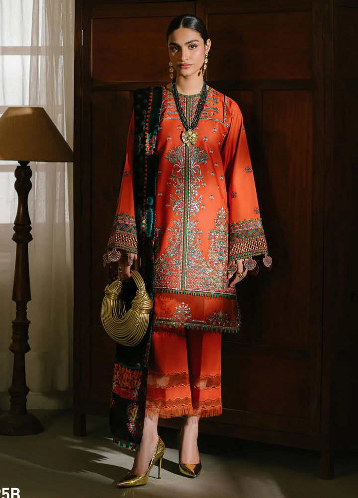 Olivia by Bin Ilyas Embroidered Kotrai Suit Unstitched 3 Piece BI24O 525 B - Winter Collection