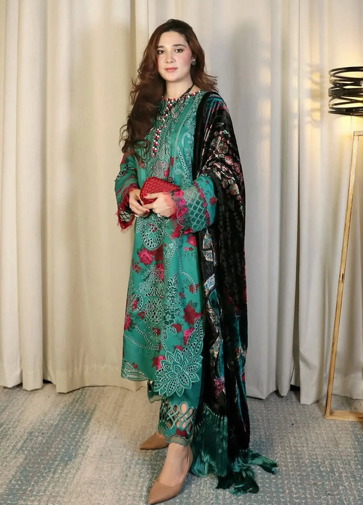 Olivia by Bin Ilyas Embroidered Kotrai Suit Unstitched 3 Piece BI24O 526 B - Winter Collection