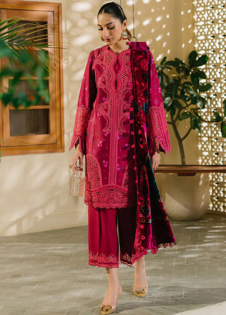 Olivia by Bin Ilyas Embroidered Kotrai Suit Unstitched 3 Piece BI24O 527 A - Winter Collection
