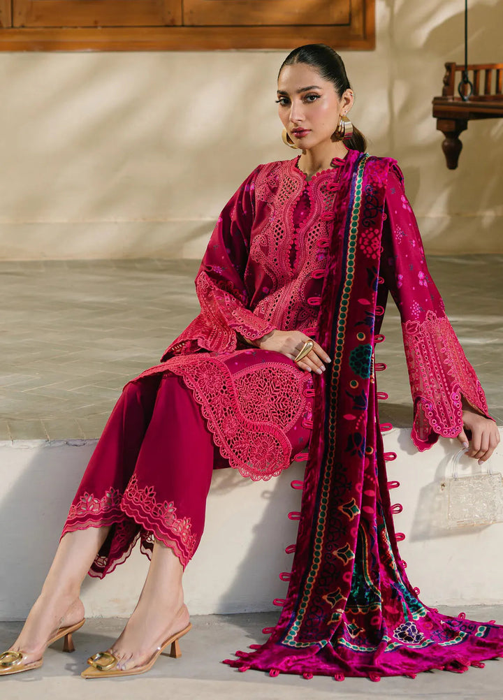 Olivia by Bin Ilyas Embroidered Kotrai Suit Unstitched 3 Piece BI24O 527 A - Winter Collection