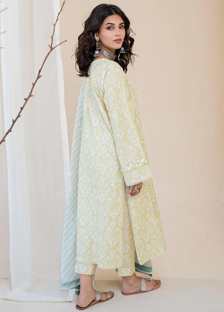 Omaya By Muraad Embroidered Lawn Suits Unstitched 3 Piece MU23O O-002 Amber - Summer Collection