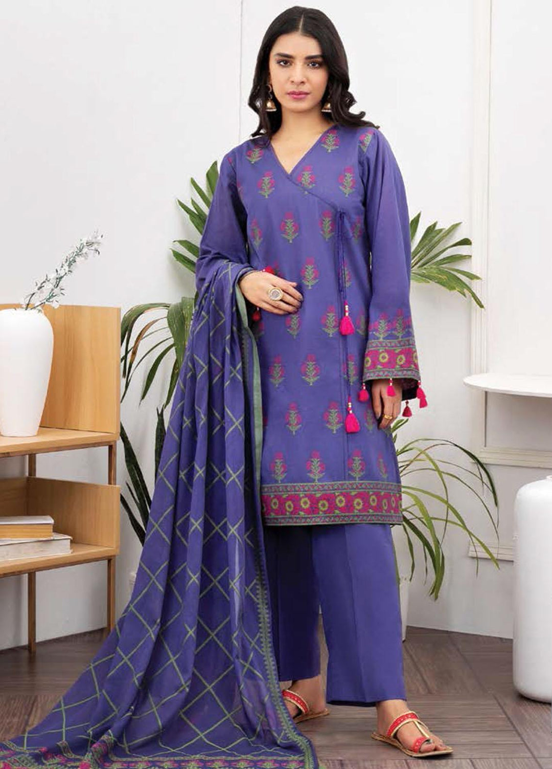 Ayeleen By Orient Textile Printed Jacquard Suits Unstitched 3 Piece OT21A 145 ( BLUE ) - Summer Collection
