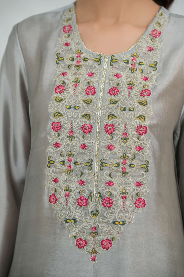 Silcot Pret Embroidered Silk Ensemble Noor Elan - Winter Collection