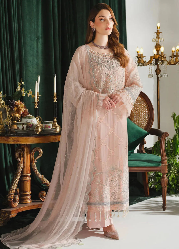 Paras by Pasha Embroidered Chiffon Suit Unstitched 3 Piece PBP24A PR105-Tulip - Luxury Collection