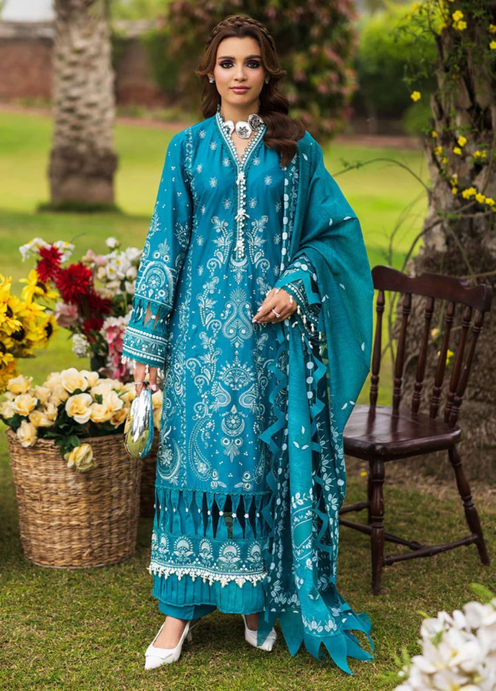 Paras by Pasha Pret Embroidered Lawn 3 Piece Suit PR-12 Sapphire Bloom