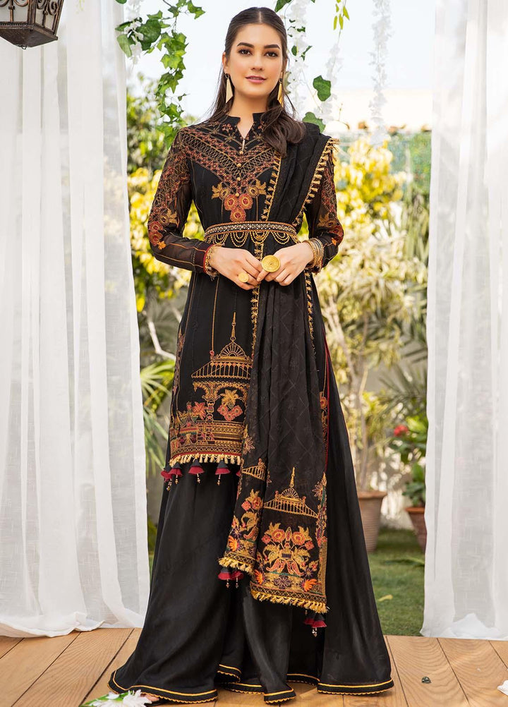 Parishey By Zaaviay Embroidered Chiffon Suits Unstitched 3 Piece ZV21P AYLA - Luxury Collection