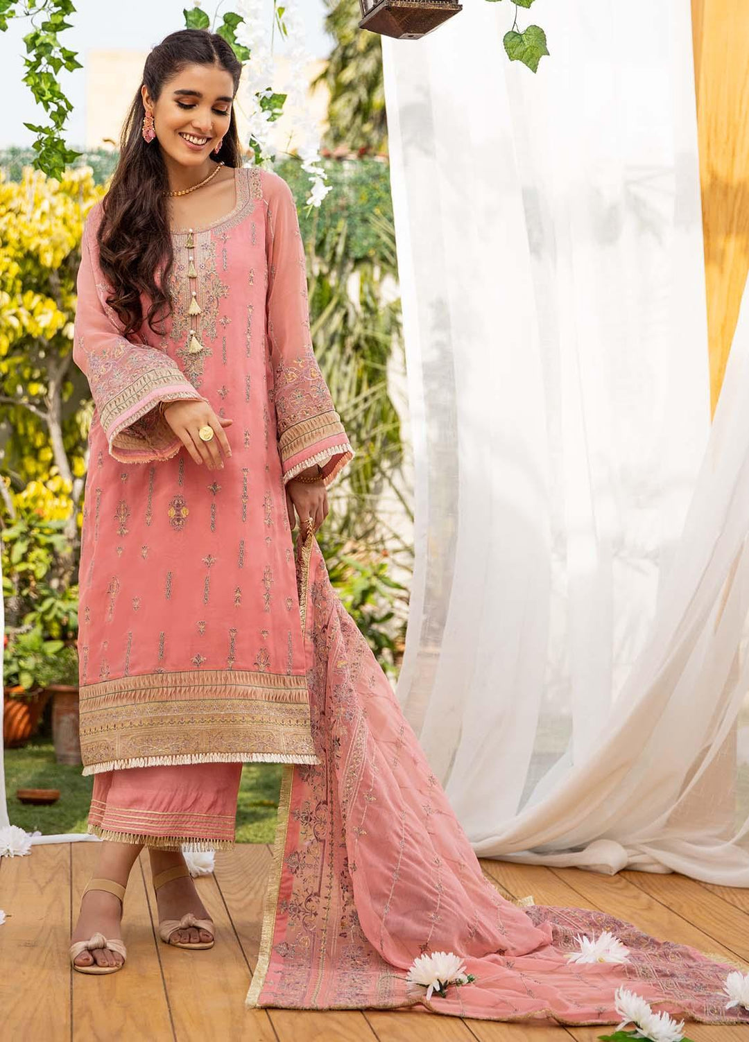 Parishey By Zaaviay Embroidered Chiffon Suits Unstitched 3 Piece ZV21P PARI - Luxury Collection