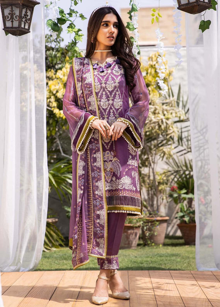 Parishey By Zaaviay Embroidered Chiffon Suits Unstitched 3 Piece ZV21P RIHA - Luxury Collection