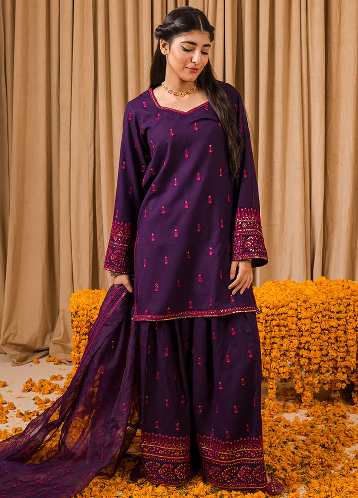 Pashma Khan Embroidered 3 Piece Suit Shazia