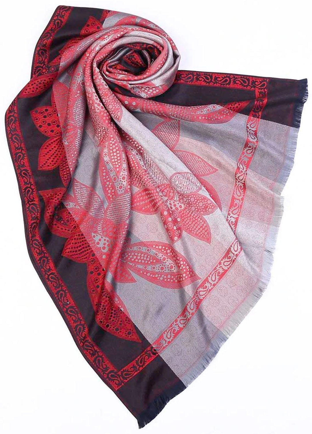 Abaya pk Cashmere Hijab ABA22HB CHERRY-RED CASHMERE - Pashmina Hijabs