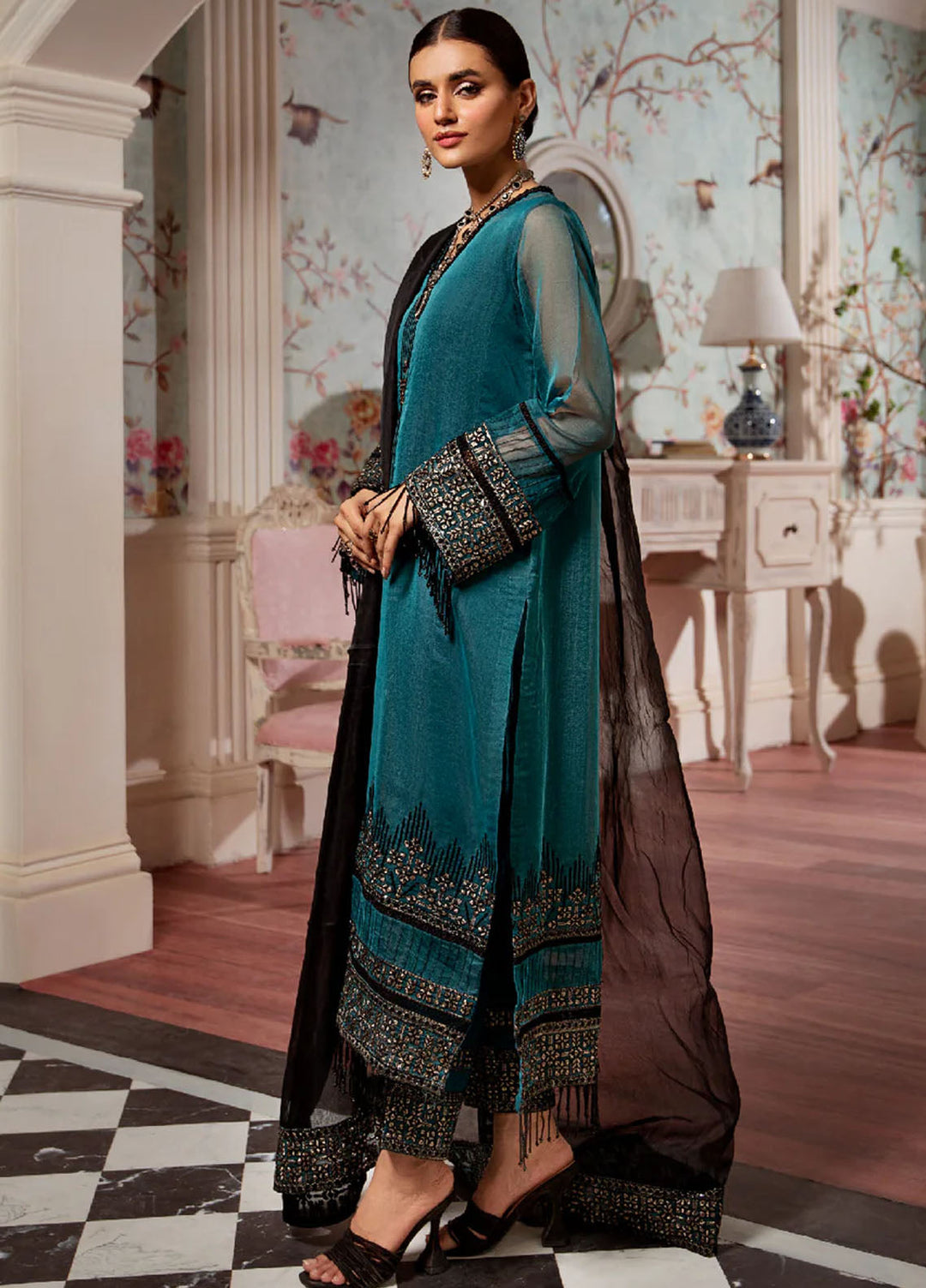 Pashmire Pret Embroidered Organza 3 Piece Suit Anaya
