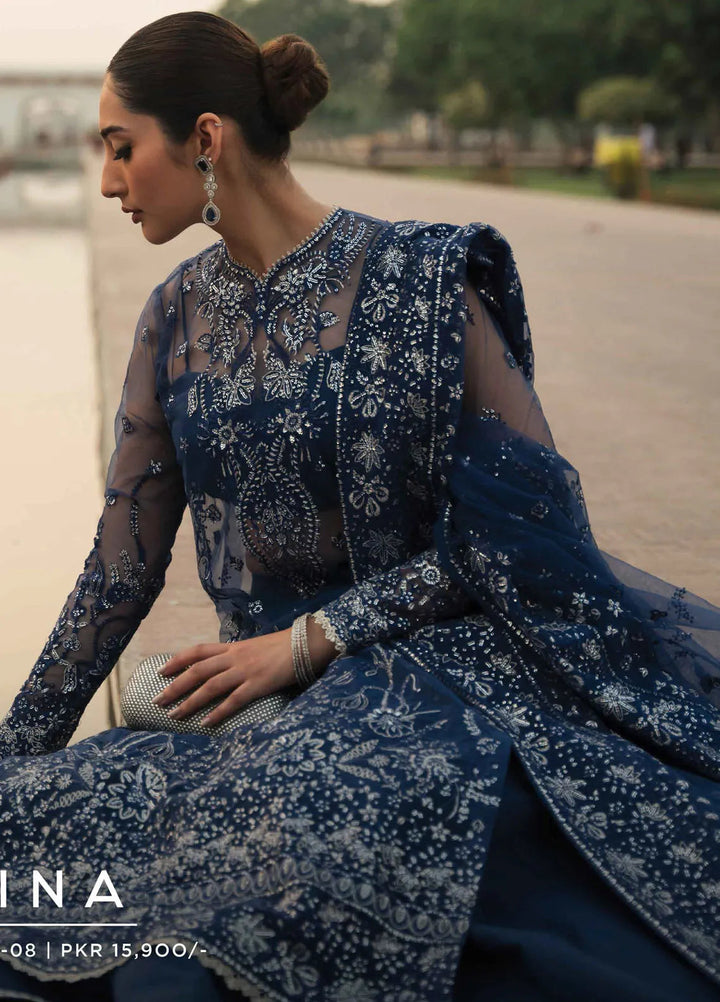 Pehli Nazar by Ayzel Embroidered Net Suit Unstitched 3 Piece AAF24P D-08 Zarina - Festive Collection