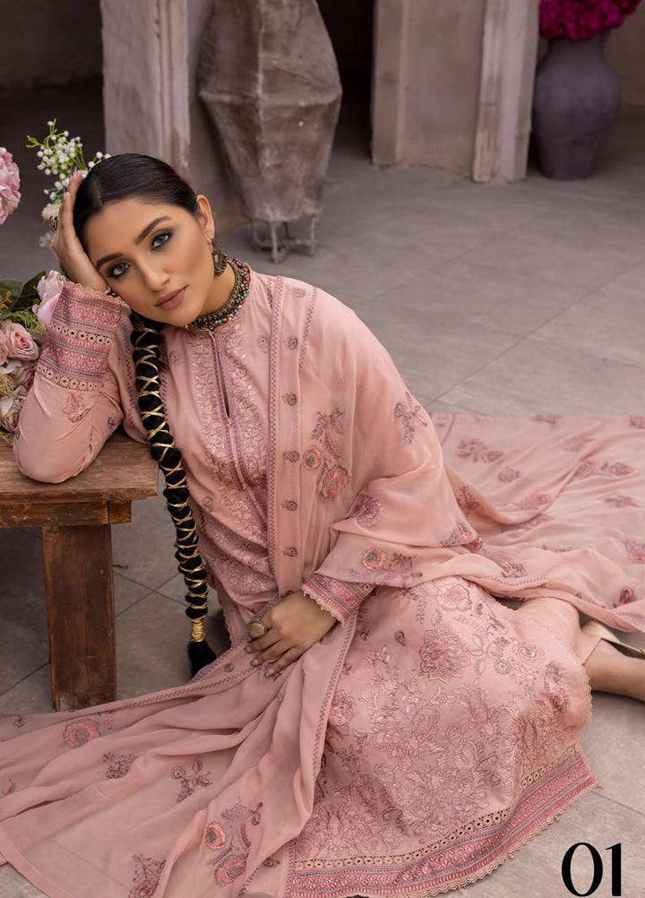 Pehnawa By Aalaya Embroidered Lawn Suits Unstitched 3 Piece ALY23P D-01 - Summer Collection