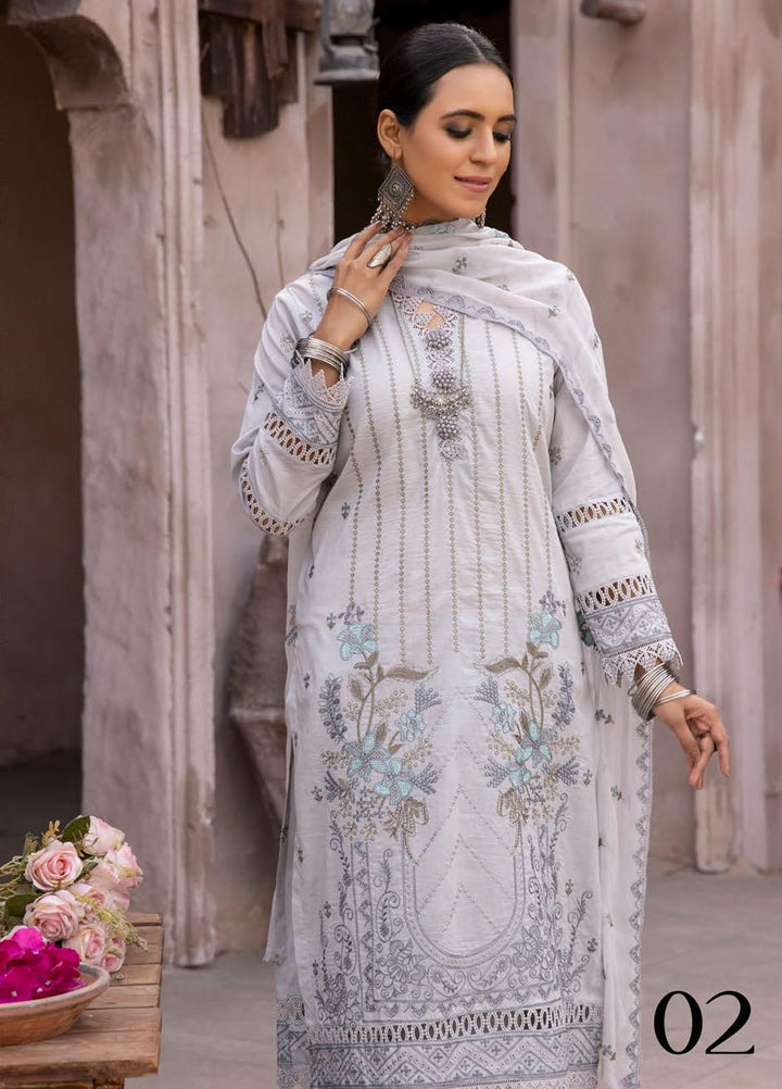 Pehnawa By Aalaya Embroidered Lawn Suits Unstitched 3 Piece ALY23P D-02 - Summer Collection