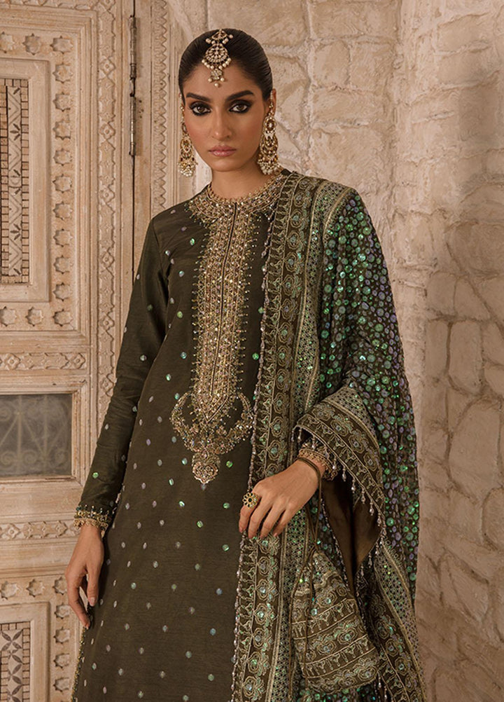 Saffron Pret Embroidered  3 Piece Suit 01 Cardinal Classic