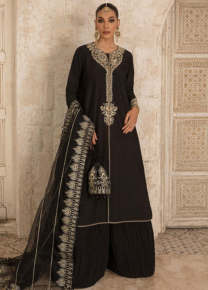 Saffron Pret Embroidered  3 Piece Suit 03 Glamour Noir