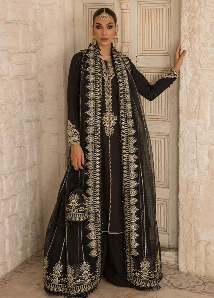 Saffron Pret Embroidered  3 Piece Suit 03 Glamour Noir