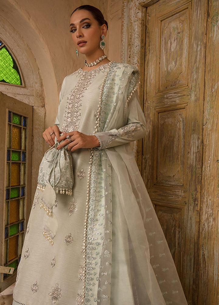 Saffron Pret Embroidered  3 Piece Suit 09 Teal Evening