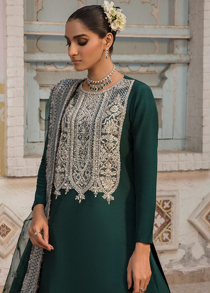 Saffron Pret Embroidered  3 Piece Suit 10 Vibrant Verdant