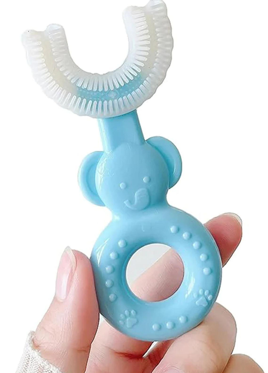 Plush Mink    Toothbrush U shaped Baby Toothbrush- Blue - Baby Product