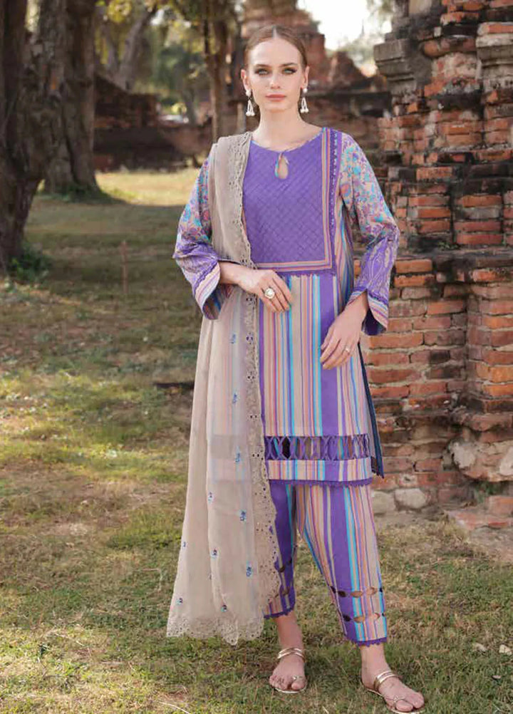 Print Melody by Charizma Embroidered Lawn Suit Unstitched 3 Piece CR25PM PM5- 02 - Summer Collection
