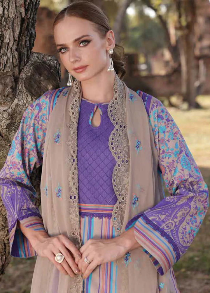 Print Melody by Charizma Embroidered Lawn Suit Unstitched 3 Piece CR25PM PM5- 02 - Summer Collection