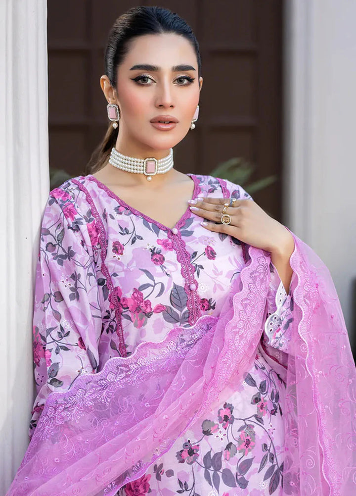 Printkari By Noorma Kaamal Embroidered Lawn Suit Unstitched 3 Piece NK24PK2 NK-PK-16 - Summer Collection