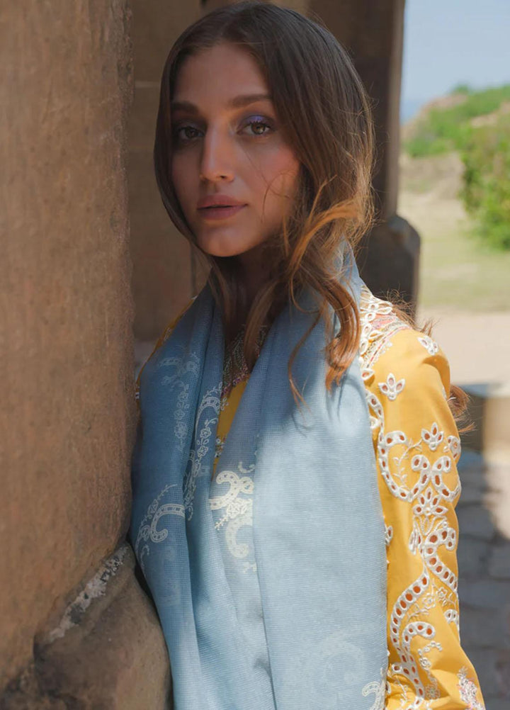 Qalamkar Embroidered Lawn Suits Unstitched 3 Piece QLM23EE BE-05 Asra - Eid Collection