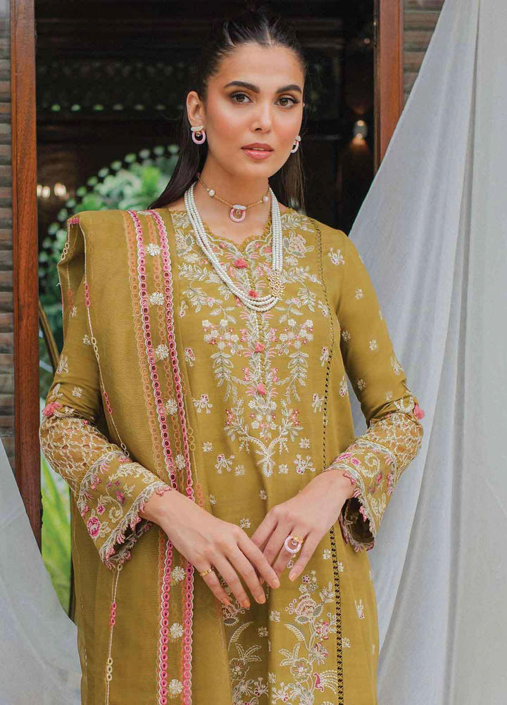 Qalamkar Embroidered Linen Suits Unstitched 3 Piece QLM23LW SC-02 Imani - Luxury Winter Collection