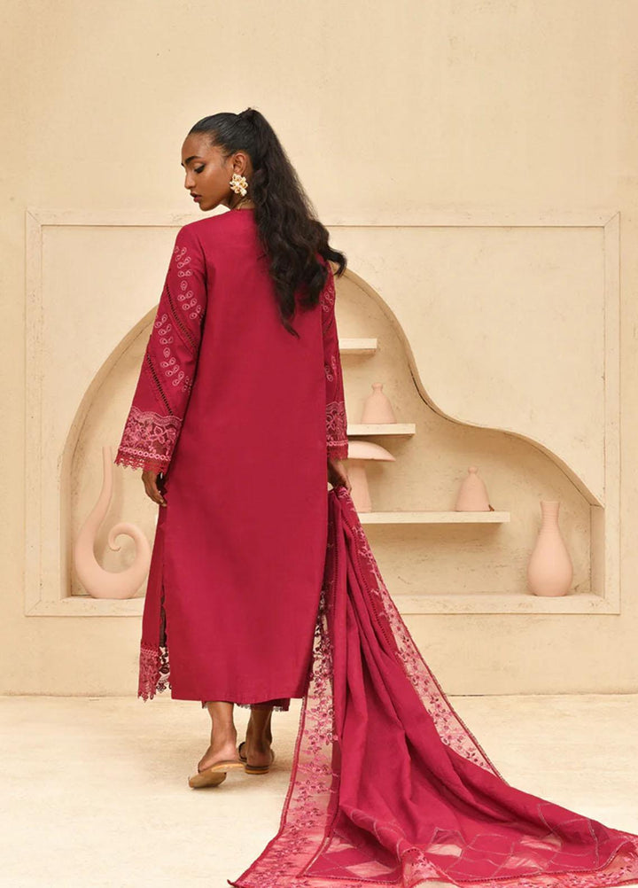 Qalamkar Pret Embroidered Karandi 3 Piece Suit QL22WP KP-02  MIA