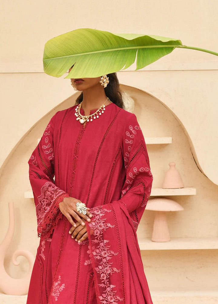 Qalamkar Pret Embroidered Karandi 3 Piece Suit QL22WP KP-02  MIA