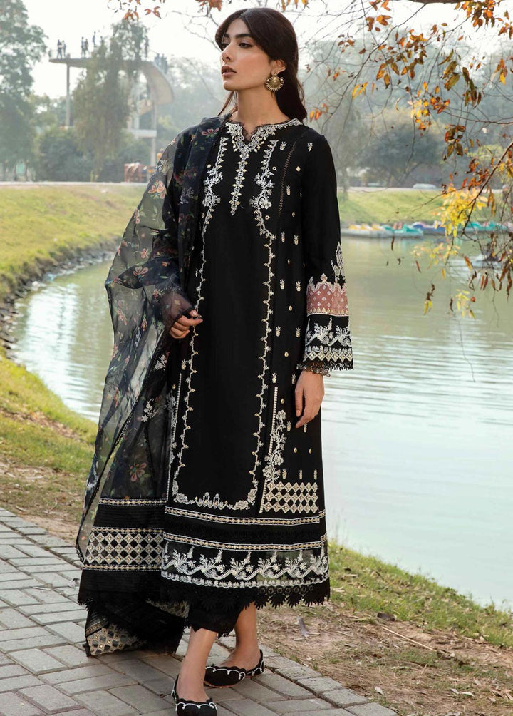 Qline by Qalamkar Embroidered Lawn Suits Unstitched 3 Piece QLM23Q AK-11 Sanchi - Luxury Collection