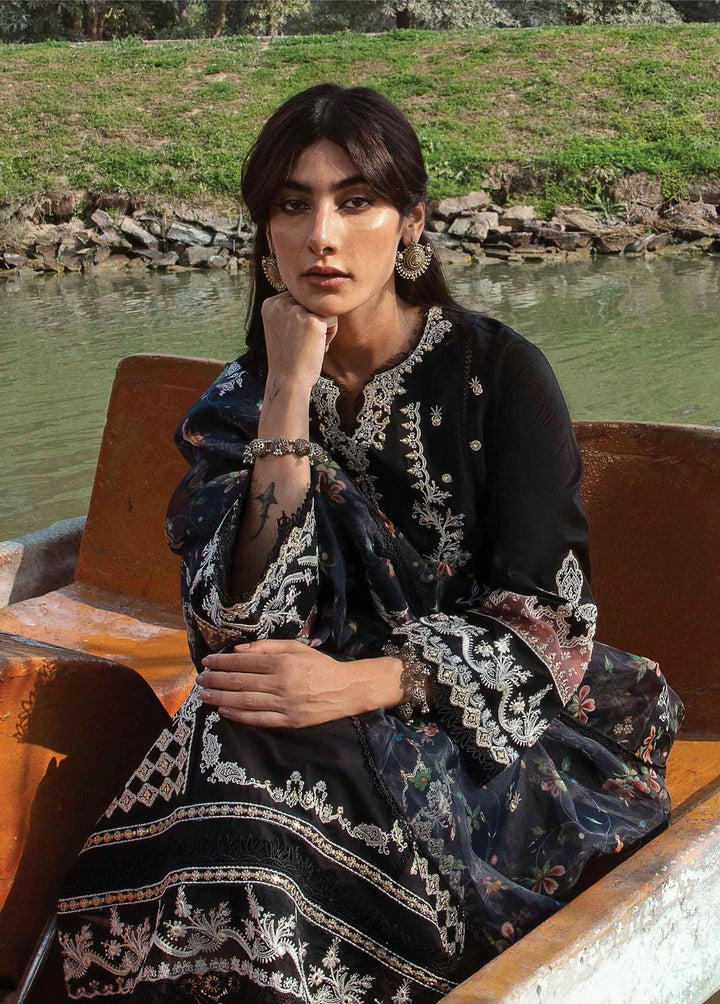 Qline by Qalamkar Embroidered Lawn Suits Unstitched 3 Piece QLM23Q AK-11 Sanchi - Luxury Collection