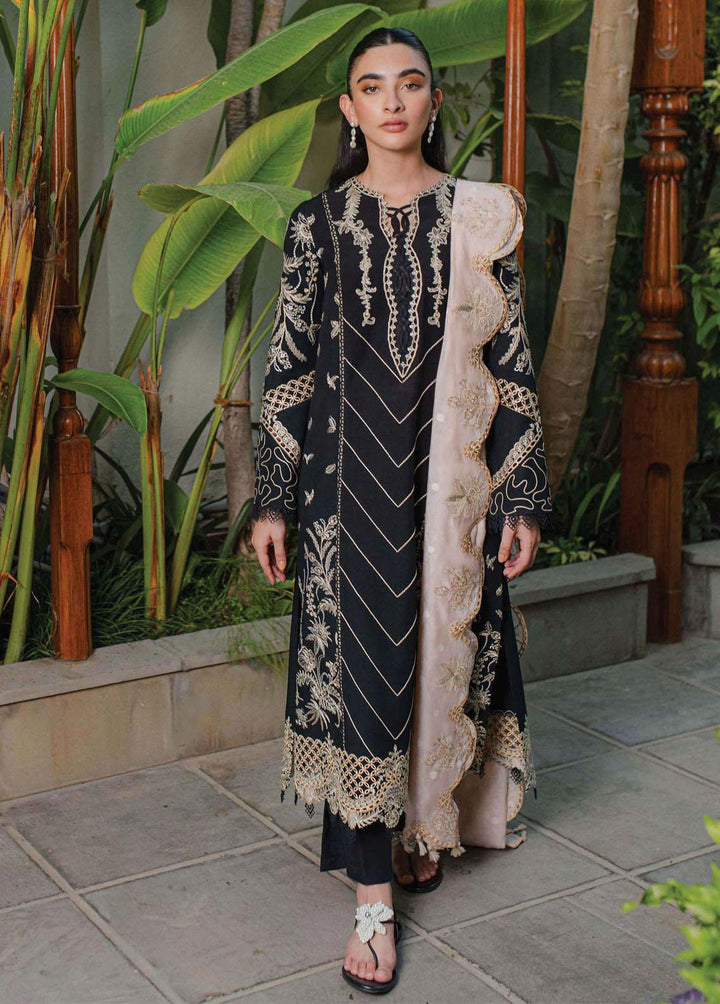 Qline By Qalamkar Embroidered Linen Suits Unstitched 3 Piece QLM23LN WL-01 Haven - Winter Collection
