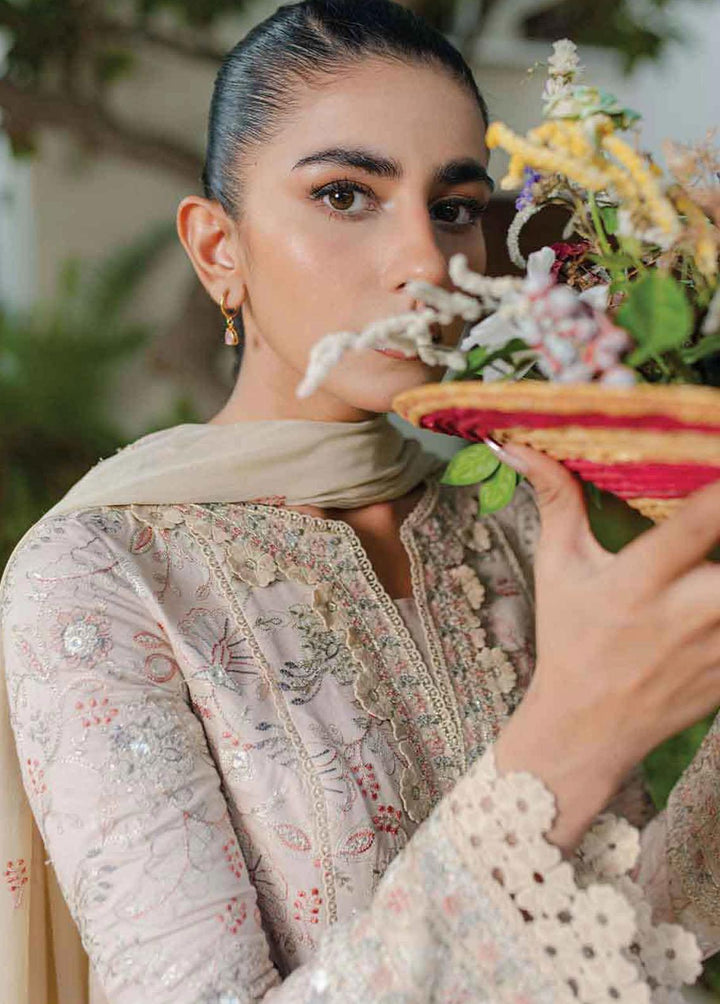 Qline By Qalamkar Embroidered Linen Suits Unstitched 3 Piece QLM23LN WL-04 Celeste - Winter Collection