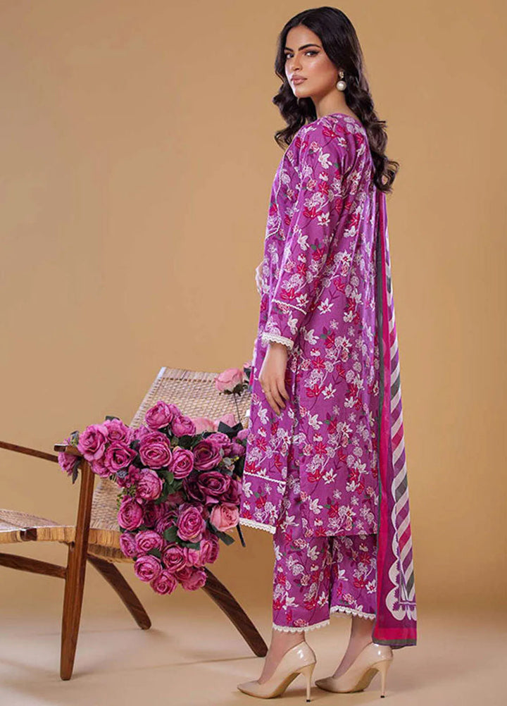 Rabea By Shariq Textile Printed Lawn Suit Unstitched 3 Piece SQT24R ST 1 - Summer Collection
