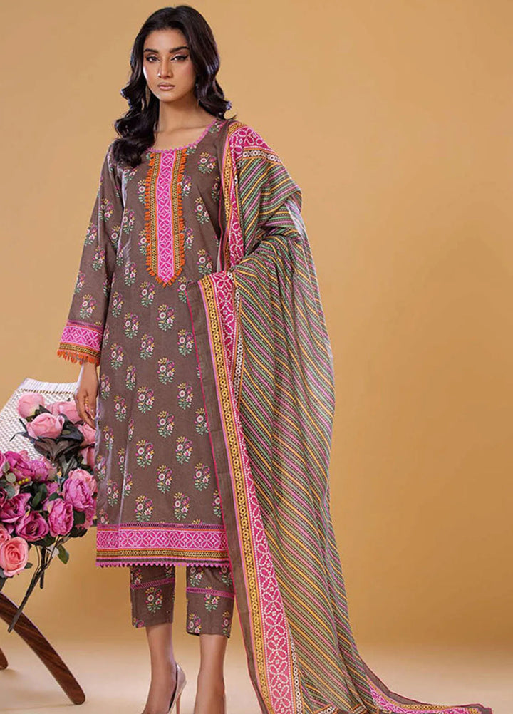 Rabea By Shariq Textile Printed Lawn Suit Unstitched 3 Piece SQT24R ST 6 - Summer Collection