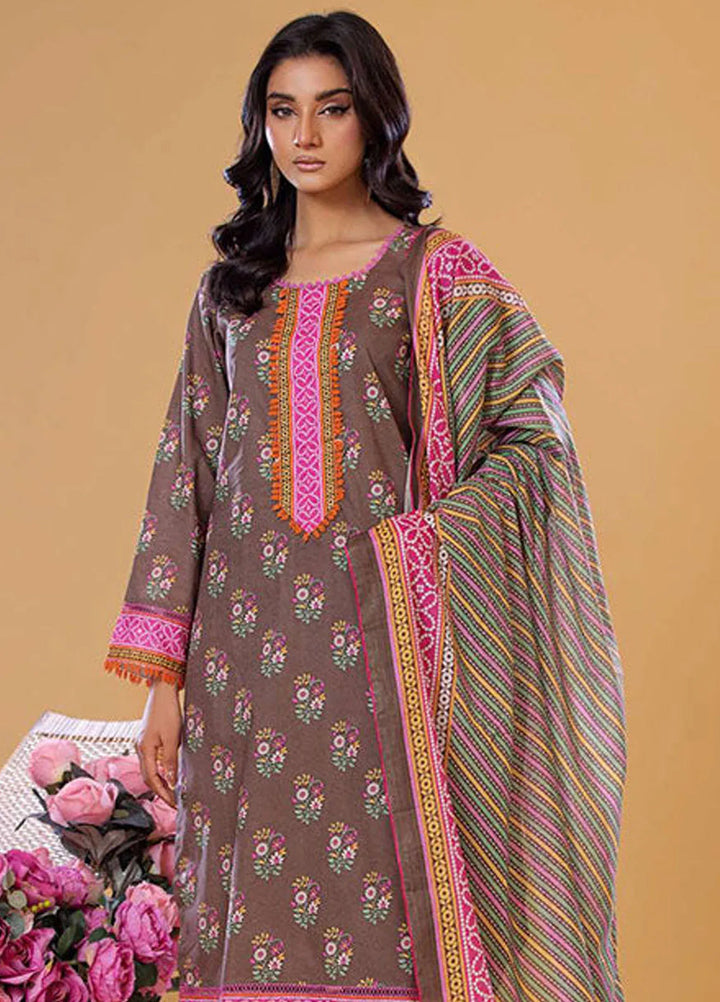 Rabea By Shariq Textile Printed Lawn Suit Unstitched 3 Piece SQT24R ST 6 - Summer Collection