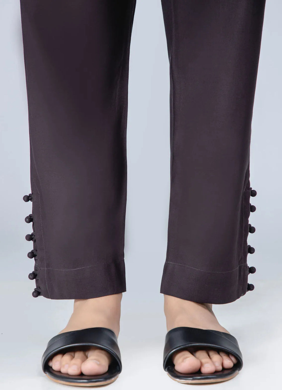 Rabias Textiles Pret Causal Cambric Trouser Buttonloop Pant TR-BK-D5