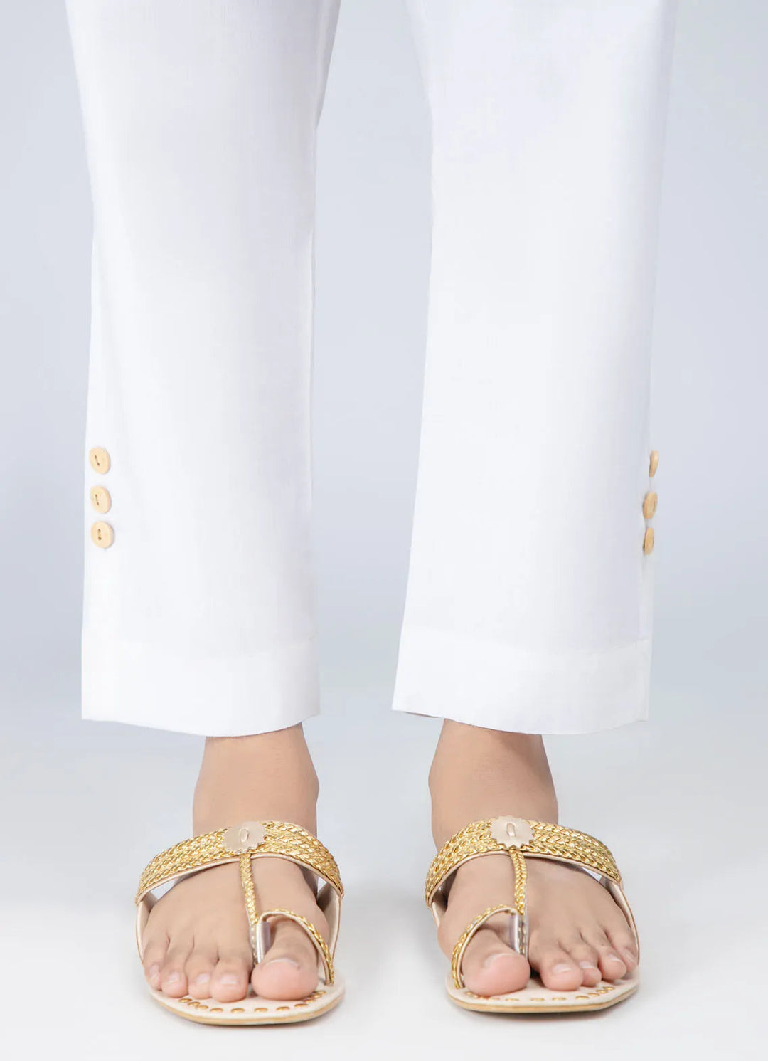 Rabias Textiles Pret Causal Cambric Trouser Cutwork Pant TR-BK-D1