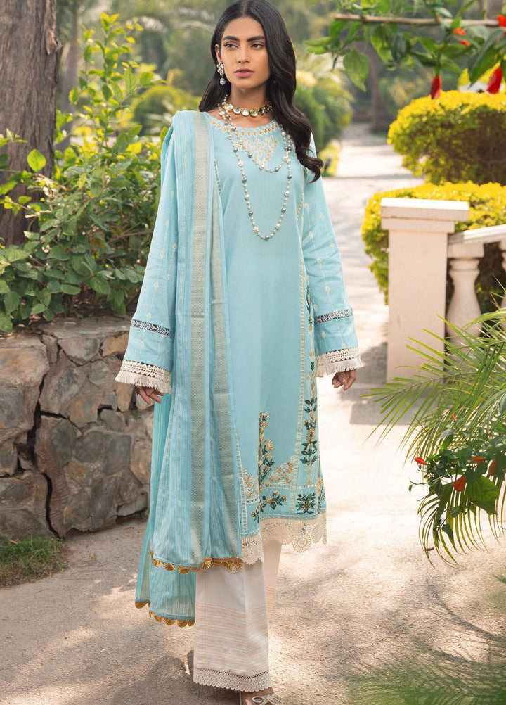 RajBari Embroidered Lawn Suits Unstitched 3 Piece RB22J 1B - Exclusive Collection