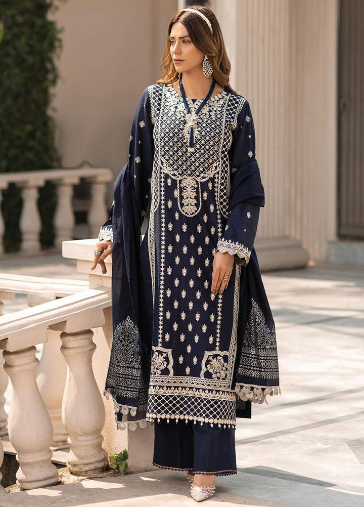 RajBari Embroidered Lawn Suits Unstitched 3 Piece RB22J 2A - Exclusive Collection