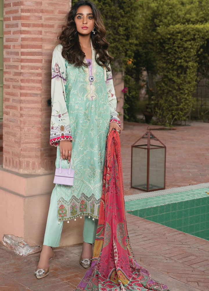 RajBari Embroidered Chikankari Suits Unstitched 3 Piece RB21F 1B - Festive Collection