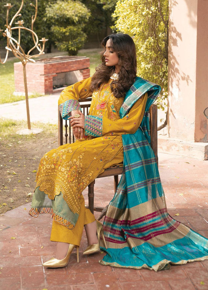 RajBari Embroidered Chanderi Suits Unstitched 3 Piece RB21F 2B - Festive Collection